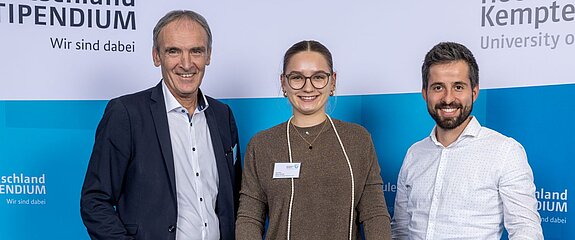 Übergabe des Deutschlandstipendiums.