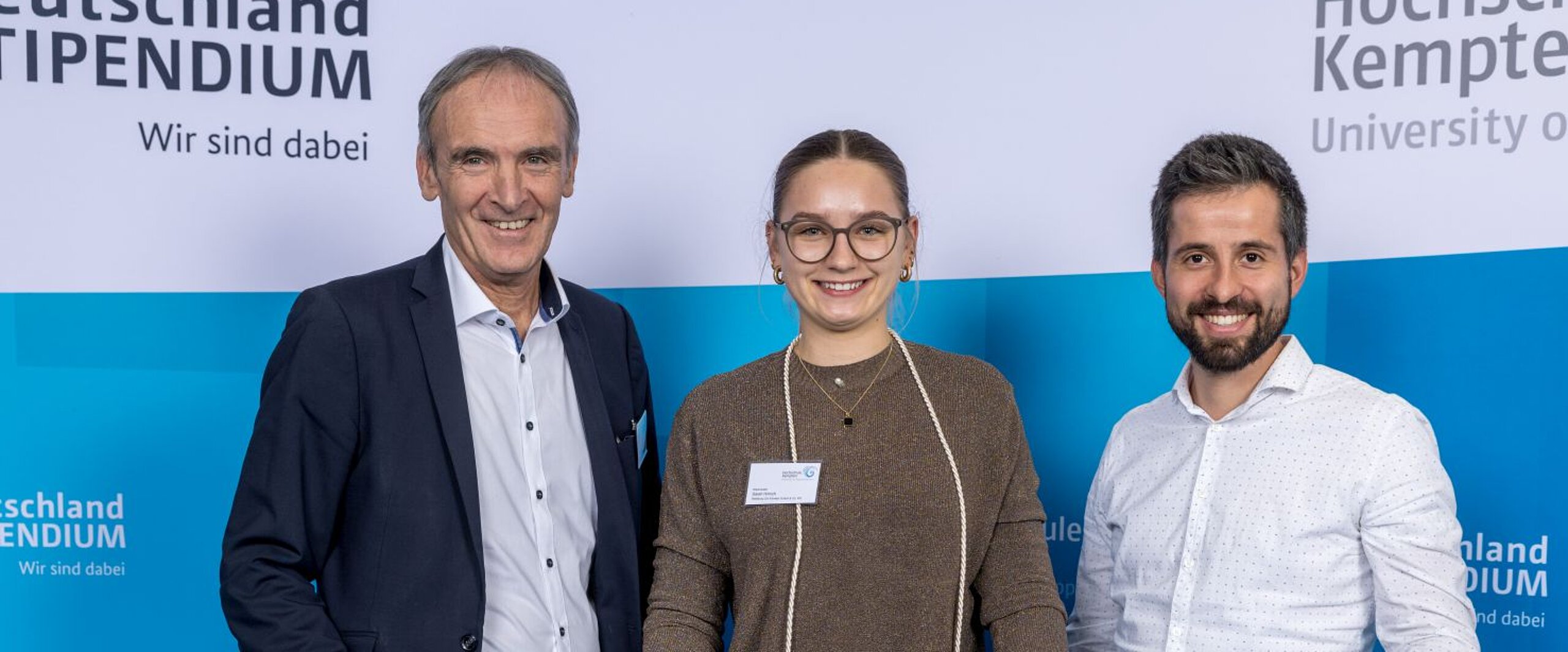 Übergabe des Deutschlandstipendiums.