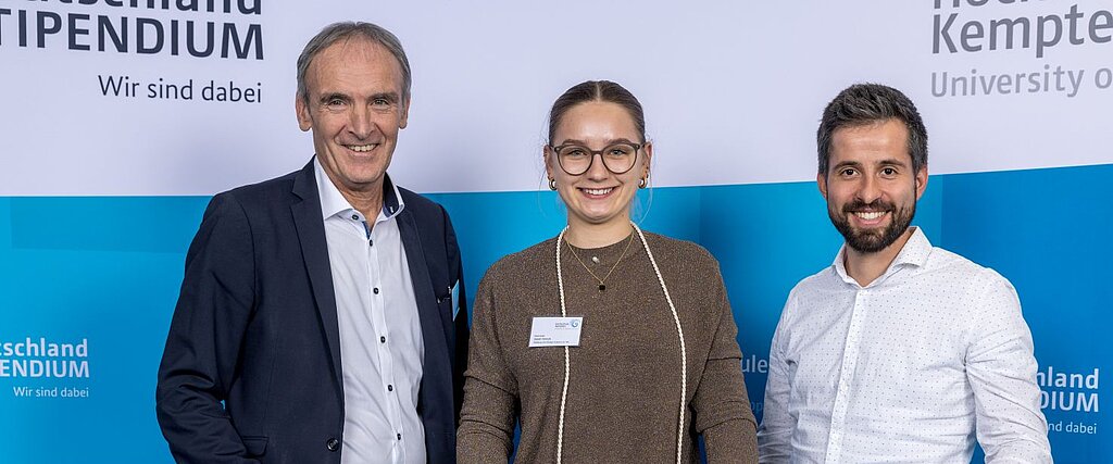 Übergabe des Deutschlandstipendiums.