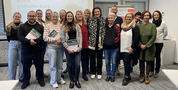 Gruppenbild aller psychischen Ersthelfenden der Waldburg-Zeil Kliniken.